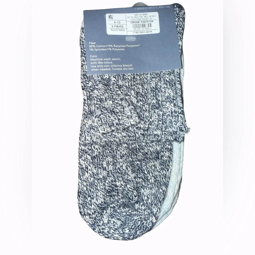 Universal Thread Cotton Blend Ankle Socks - 3 Pack FREE SHIPPING 🚀🧦 Sz 4-10 NWT